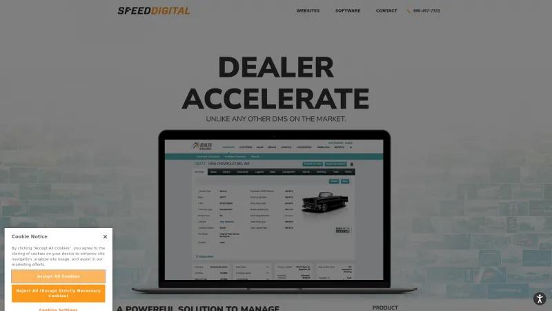 Homepage of Dealer Accelerate