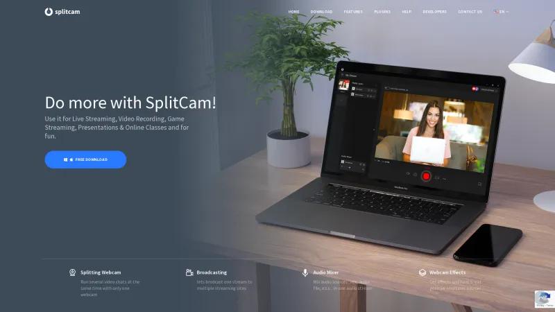 Homepage of SplitCam