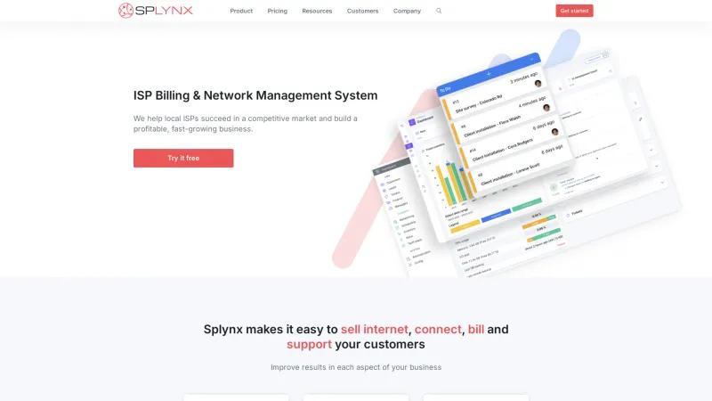 Homepage of Splynx