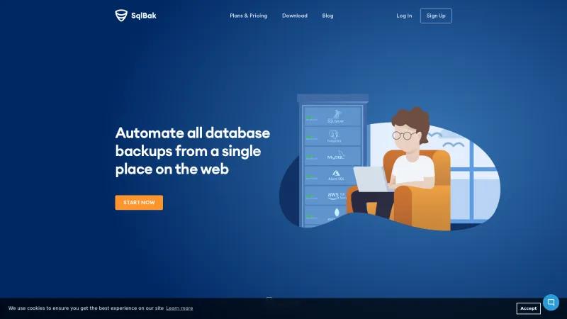 Homepage of SqlBak