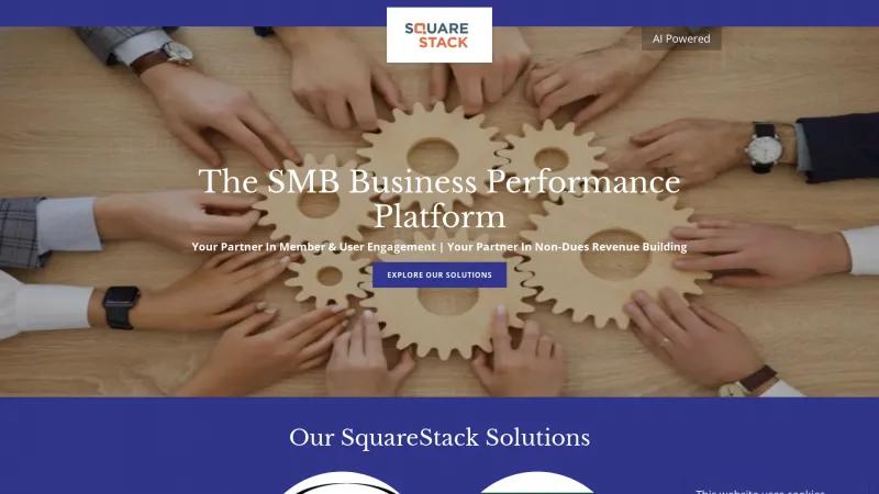 Homepage of SquareStack