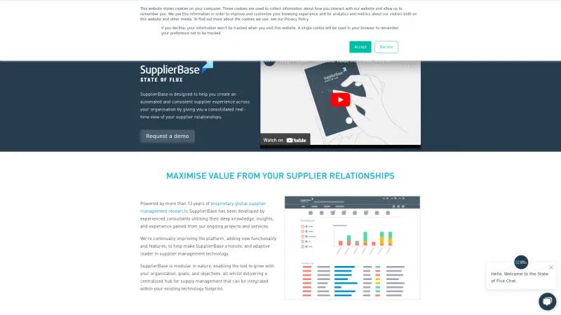 Homepage of SupplierBase