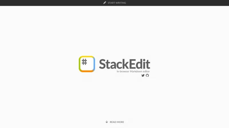 Homepage of StackEdit