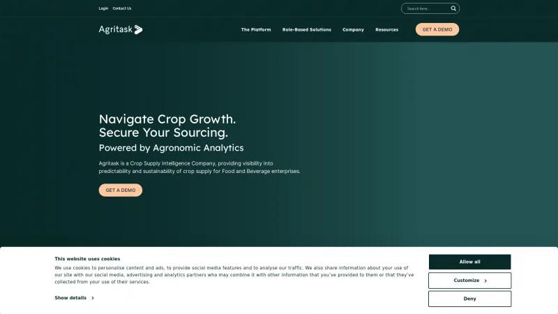 Homepage of Agritask