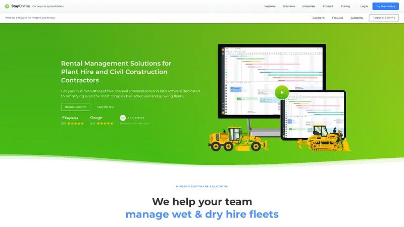 Homepage of StayOnHire