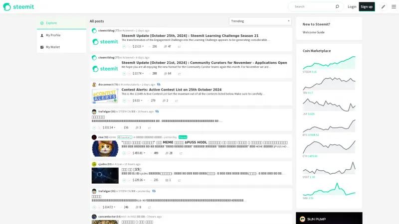 Homepage of Steemit