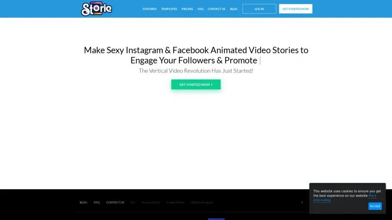 Homepage of Storie