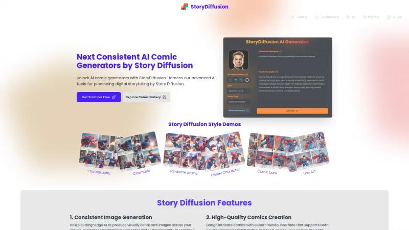 Homepage of StoryDiffusion