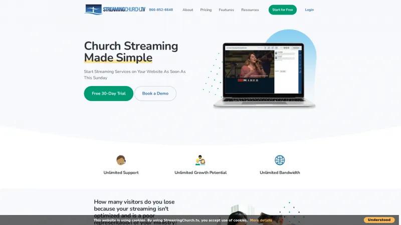 Homepage of StreamingChurch.tv