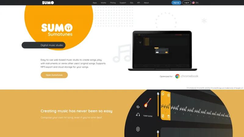 Homepage of Sumotunes