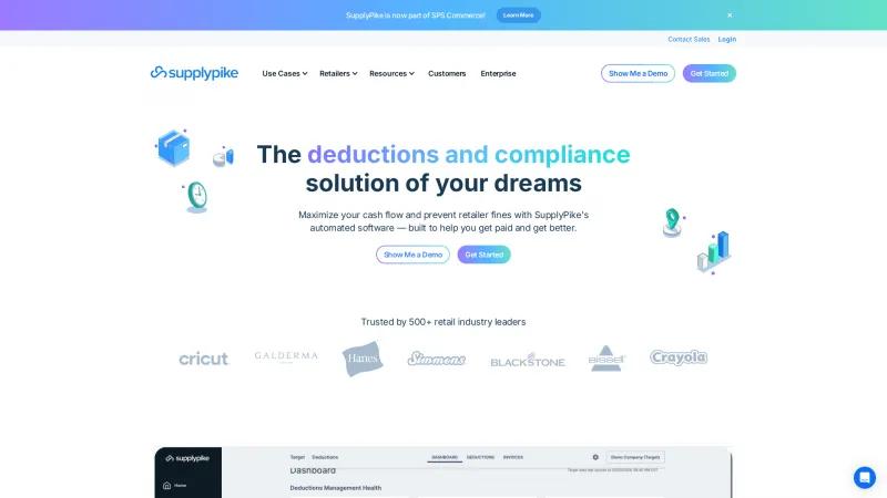 Homepage of SupplyPike