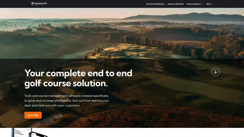 Homepage of Supreme Golf