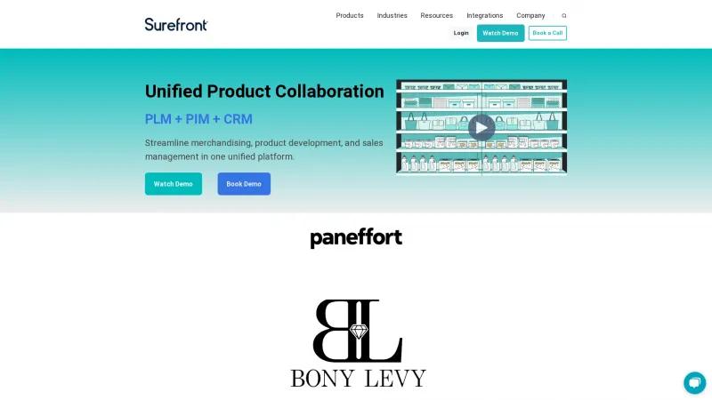 Homepage of Surefront