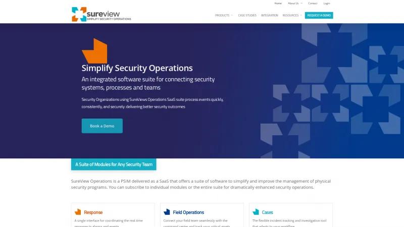 Homepage of SureView