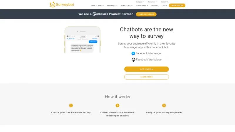 Homepage of Surveybot