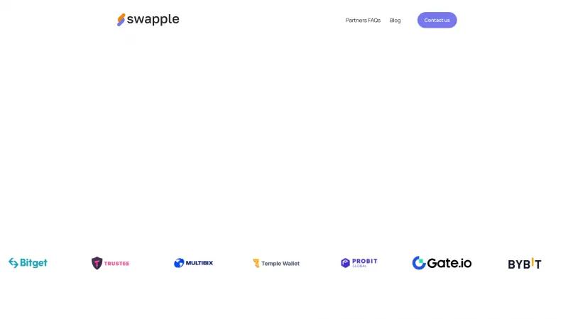 Homepage of Swapple