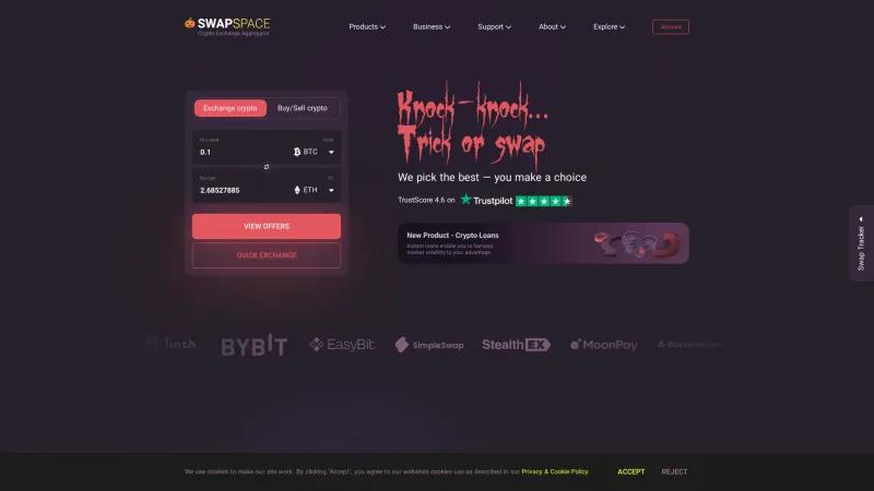 Homepage of SwapSpace