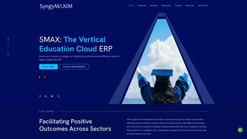 Homepage of SMAX