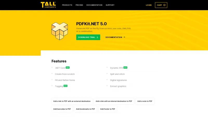 Homepage of PDFKit.NET 5.0