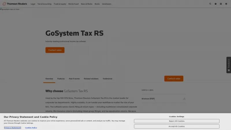 Homepage of GoSystem Tax RS