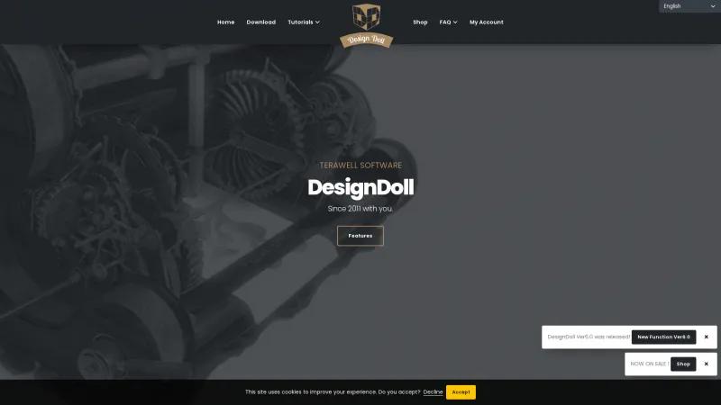 Homepage of Design Doll