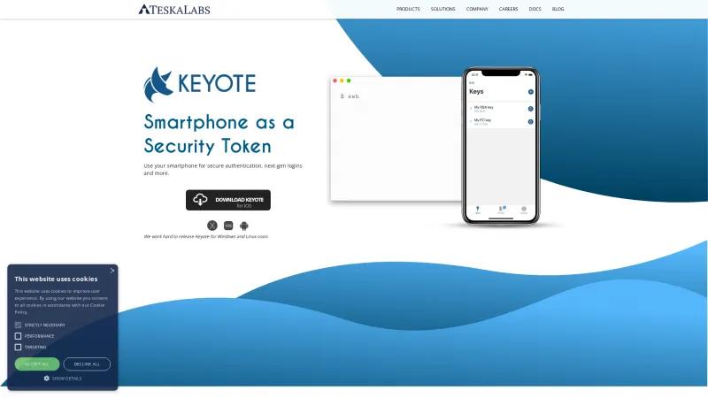 Homepage of Keyote