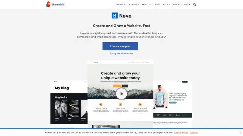 Homepage of Neve