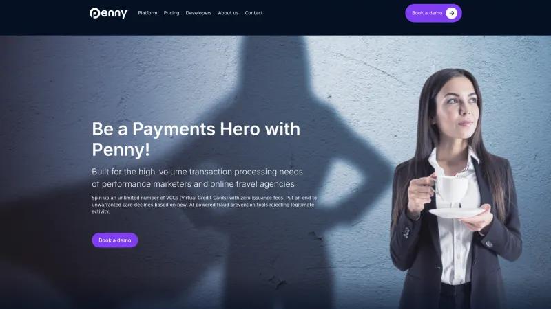 Homepage of Penny