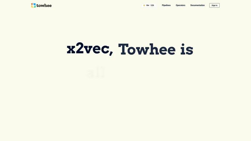 Homepage of Towhee