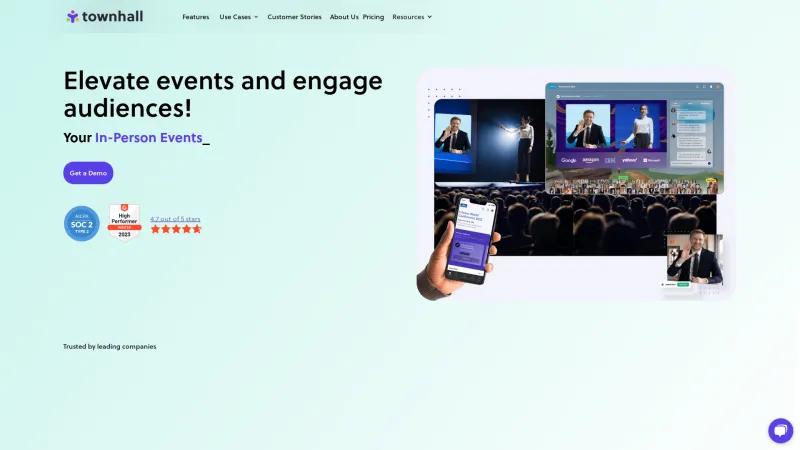 Homepage of Townhall