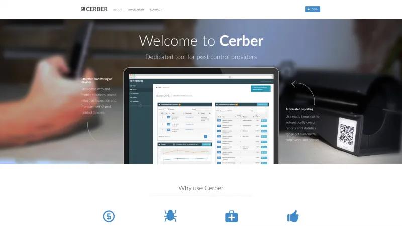 Homepage of Cerber