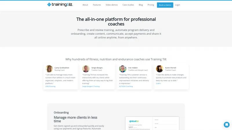 Homepage of Training Tilt