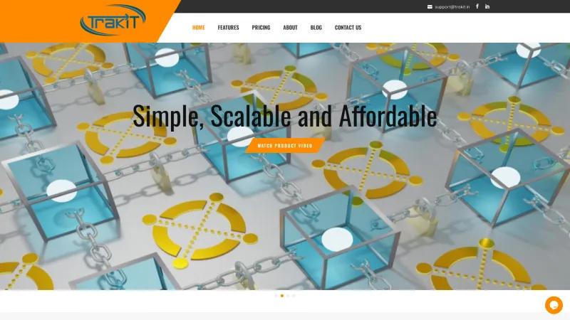 Homepage of TrakIT