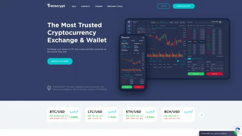 Homepage of Transcrypt