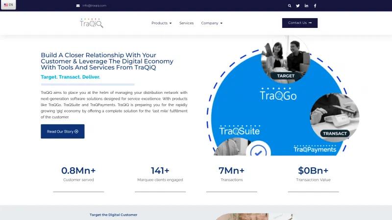 Homepage of TraQSuite