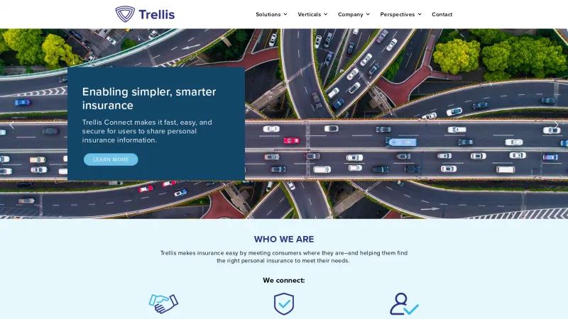 Homepage of Trellis Connect