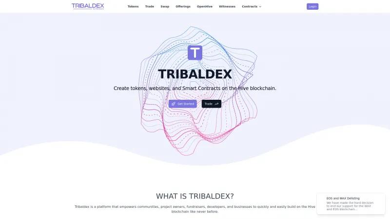 Homepage of Tribaldex