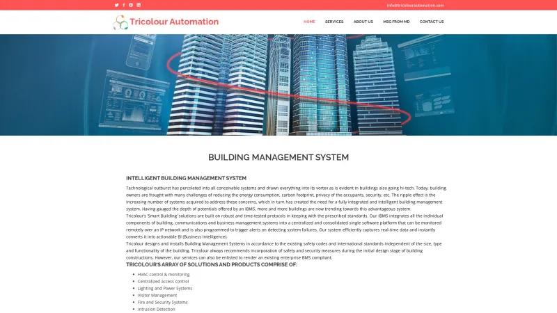 Homepage of Tricolour Smart Building