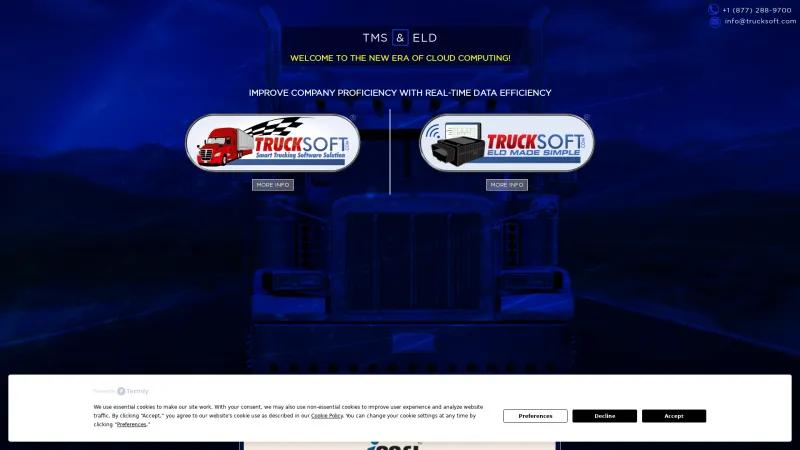 Homepage of Trucksoft