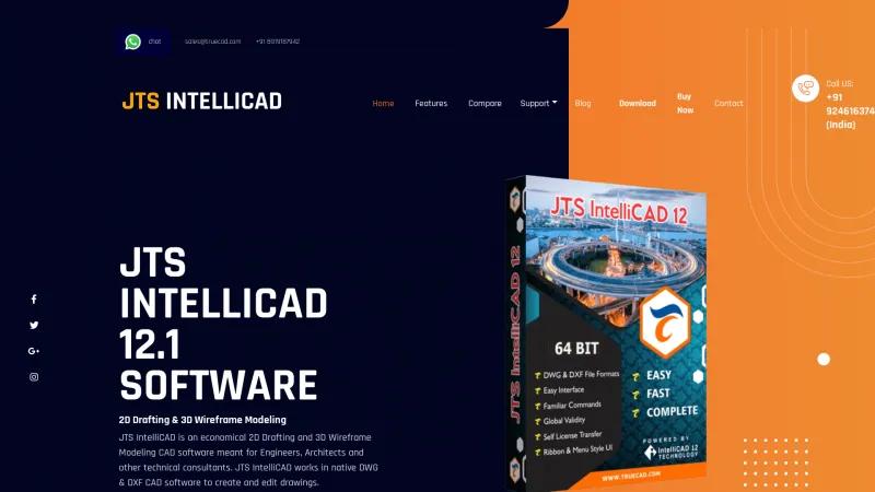 Homepage of JTS IntelliCAD