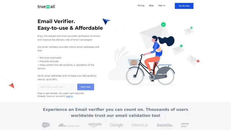 Homepage of TrueMail