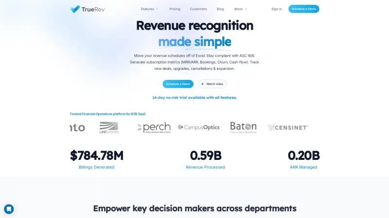 Homepage of TrueRev