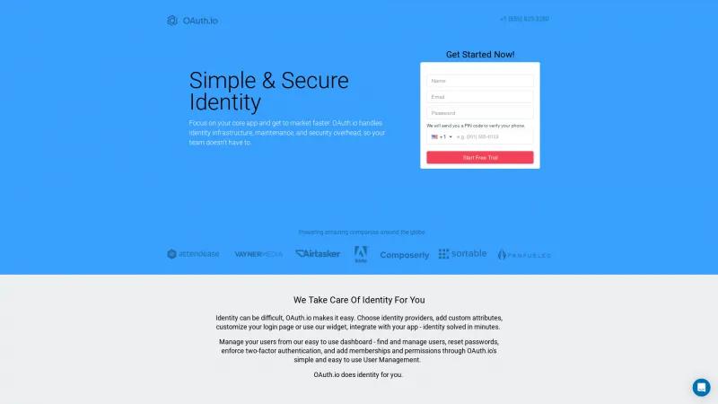 Homepage of OAuth