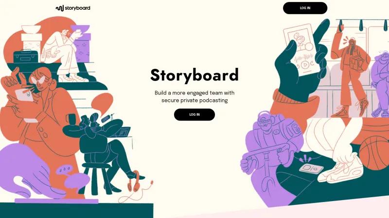 Homepage of Storyboard