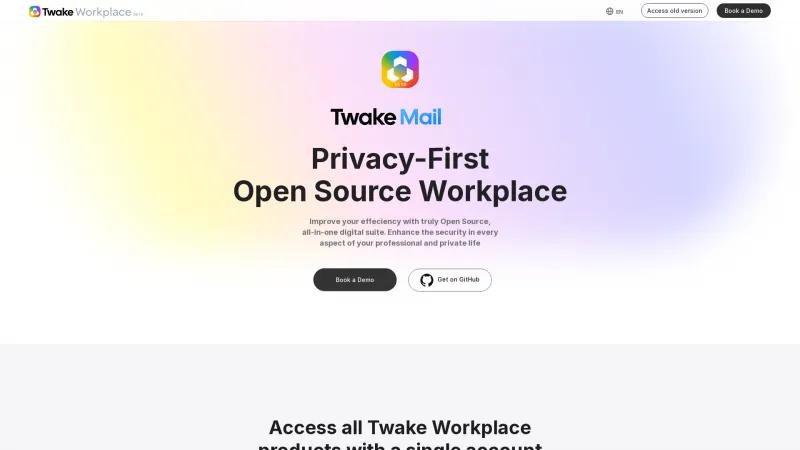 Homepage of Twake