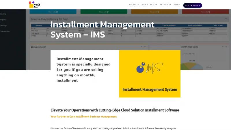 Homepage of 2+a Installment Management System