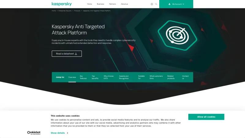 Homepage of Kaspersky Anti Targeted Attack Platform