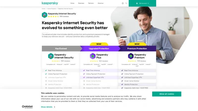 Homepage of Kaspersky Internet Security