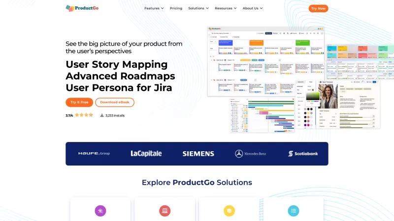 Homepage of ProductGo