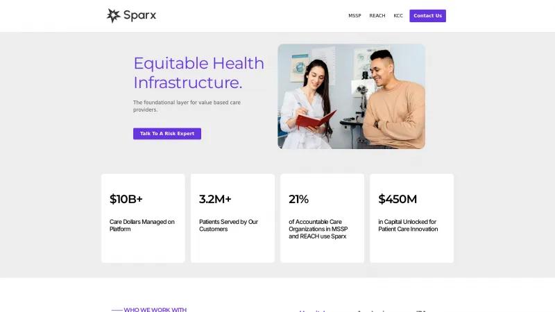 Homepage of Sparx